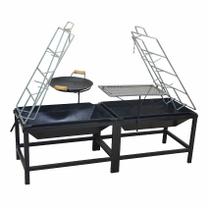 Churrasqueira Lareira Dupla Fogo de Chão Picanheira e Grelha