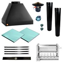 Churrasqueira Makeer Preta 2 Dutos Elevatório 2539 M