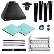 Churrasqueira Makeer Preta 4 Dutos Elevatório 2613 G