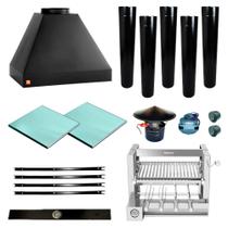 Churrasqueira Makeer Preta 5 Dutos Elevatório 2645 P