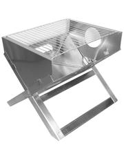 Churrasqueira Maleta Portatil Inox Dobravel Grelha Aramada