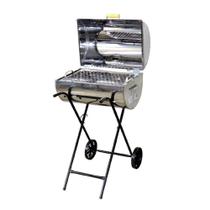 Churrasqueira Master Grill Aço Inox Grelha e Carrinho com Rodas 94x38x30cm Ouro Minas Churrasqueira Master Grill Aço Inox Grelha e Carrinho com Rodas 94x38x30cm Ouro Minas