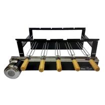 Churrasqueira Max Giratória Grill Preta 5 Espetos 220v