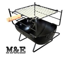 Churrasqueira Meiota Alça Vergalhão PORTÁTIL Camping - MEGA M