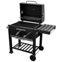 Churrasqueira Móvel Americana a Carvão com Prateleira Lateral