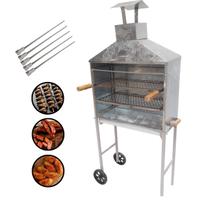 Churrasqueira Móvel Galvanizada Espeto 30cm Inox Churrasco Churrasqueira Móvel Galvanizada Espeto 30cm Inox Churrasco