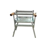 Churrasqueira movel pequena 40x27 galvanizada com grelha inox