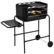Churrasqueira Móvel Portátil A Carvão Com Rodinhas Pro Tork Preto Grill Machine