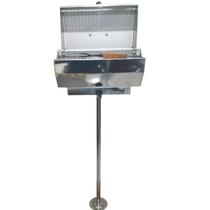 Churrasqueira Náutica Carvão Pedestal Inox