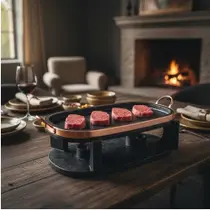 Churrasqueira Oval de Pedra Sabão Média 32 cm