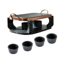 Churrasqueira Oval Pedra Sabão Gourmet 31 cm +04 mol 80ml Churrasqueira Oval Pedra Sabão Gourmet 31 cm +04 mol 80ml
