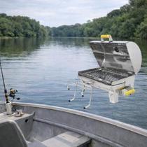 CHURRASQUEIRA PARA BARCO NAUTICA LANCHA COM TAMPA BAFINHO EM INOX PORTATIL 40x25 GRANDE CHURRASQUEIRA PARA BARCO NAUTICA LANCHA COM TAMPA BAFINHO EM INOX PORTATIL 40x25 GRANDE