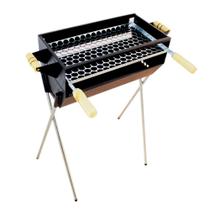Churrasqueira Para Espetinho Portátil A Carvão 48x26 + Grelha Em Aço Espeteira Móvel Pequena Com Pés Desmontáveis Churrasqueira Para Espetinho Portátil A Carvão 48x26 + Grelha Em Aço Espeteira Móvel Pequena Com Pés Desmontáveis