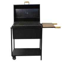 Churrasqueira Parrilla Bafo Grande com Rodas Móvel Brasa Forte - Ideal para 20 a 35 Pessoas
