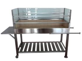 Churrasqueira Parrilla móvel Tecnogrill em inox com duas grelhas avulsas TC000141-4 Churrasqueira Parrilla móvel Tecnogrill em inox com duas grelhas avulsas TC000141-4