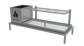 Churrasqueira Parrilla Para Alvenaria 89X34 com Firebox + 1 Grelha Uruguaia Churrasqueira Parrilla Para Alvenaria 89X34 com Firebox + 1 Grelha Uruguaia