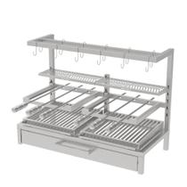 Churrasqueira Parrilla Premium INOX 304 97x45cm Alvenaria com Tendal e Espetos Churrasqueira Parrilla Premium INOX 304 97x45cm Alvenaria com Tendal e Espetos