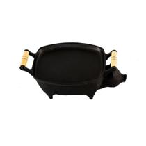 Churrasqueira Porquinho Em Ferro Fundido Com Chapa 23X28Cm Churrasqueira Porquinho Em Ferro Fundido Com Chapa 23X28Cm