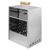 Churrasqueira Portátil a Carvão Inox Modelo Queijinho