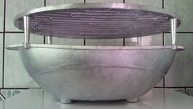 churrasqueira portatil aluminio oval degusta