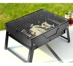 Churrasqueira Portátil Carvão Pratica Maleta Dobrável Camping Pesca Lazer Churrasqueira Carvão Com Gaveta Montável Snel Home