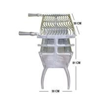Churrasqueira Portátil Desmontável Alumínio Fundido Batido - 81 CM