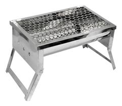 Churrasqueira Portátil Dobrável 100% Aço Inox 430
