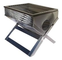 Churrasqueira Portátil Maleta Inox Carvão Camping