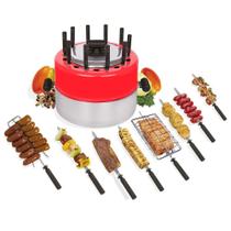 Churrasqueira Portátil para Fogão Grillex BR-10 Vermelha Giragrill