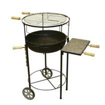 Churrasqueira Redonda 89x44x73cm Preta - Santa Edwirges