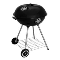 Churrasqueira Redonda Esmaltada a Bafo 58cm ITAPARICA Preta Com Acessórios 3053 MOR