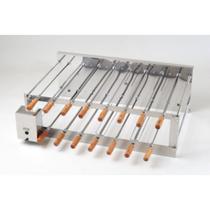Churrasqueira Rotativa Inox Dupla 15 Espetos a Carvão Bivolt Largura Regulável Arke