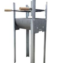 Churrasqueira Vidal Zinco Pequena 35x26x65cm Portátil Resistente Econômica Jardim Varanda