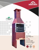 CHURRASQUEIRAS TIJOLINHO MEDIA + KIT LUXO - 65x50cmx2,10mt