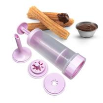 Churros Fácil Máquina de Fazer Churros Manual Acompanha 2 Bicos + Recheador Doces Copcake Churros Fácil Máquina de Fazer Churros Manual Acompanha 2 Bicos + Recheador Doces Copcake