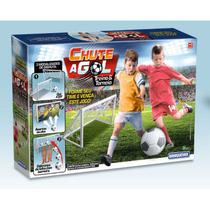 Chute A Gol 2 Em 1 Treino E Torneio Trave Futebol Brinquedo Infantil 2 Em 1 Bola Rede - BRINQUEMIX