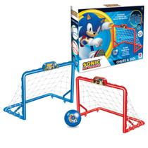 Chute A Gol Sonic Original - Líder Brinquedos - Com 2 Traves 1 Bola - Golzinho Futebol Infantil