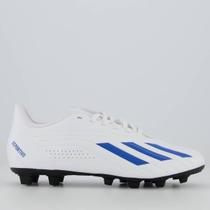Chuteira Adidas Deportivo II FxG Campo Branca e Azul