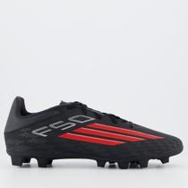 Chuteira Adidas F50 Club Campo Preta e Vermelha Chuteira Adidas F50 Club Campo Preta e Vermelha