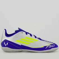 Chuteira Adidas F50 Club Messi Futsal Juvenil Prata