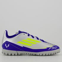 Chuteira Adidas F50 Club Messi Society Juvenil Prata