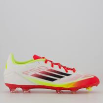 Chuteira Adidas F50 League FG/MG Campo Branca e Vermelha