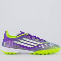 Chuteira Adidas F50 League Society Juvenil Roxa e Verde Chuteira Adidas F50 League Society Juvenil Roxa e Verde