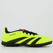 Chuteira Adidas Predator 24 Club Low TF Society Juvenil Verde e Preta