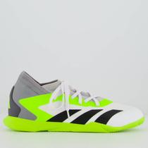 Chuteira Adidas Predator Accuracy 23.3 IN Futsal Juvenil Branca e Cinza