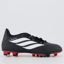 Chuteira Adidas Predator Essentials 26.5 Campo Juvenil Preta e Vermelha