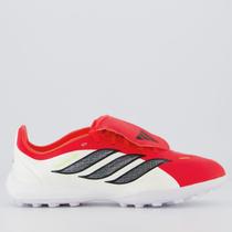 Chuteira Adidas Predator League Society Juvenil Preta e Branca