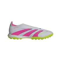 Chuteira Adidas Society Predator Club Sem Cadarços Branco Rosa Verde