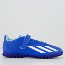 Chuteira Adidas X Crazyfast 23.4 TF II Society Juvenil Azul