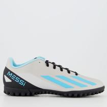 Chuteira Adidas X Messi Crazyfast TF Society 23.4 Prata